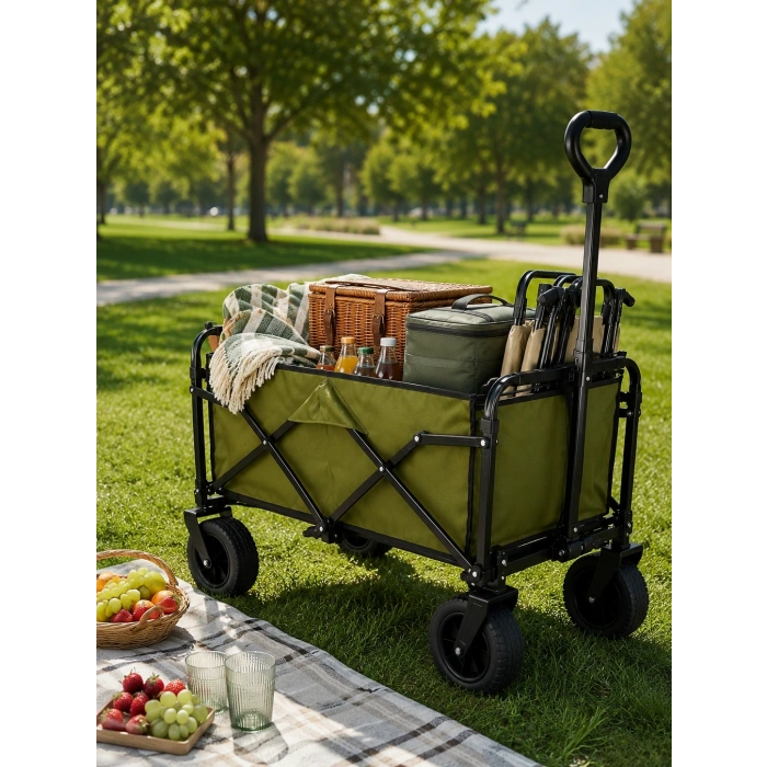 Mey İthalat® 130 KG Taşıma Kapasiteli Katlanabilir Wagon Taşıma Arabası