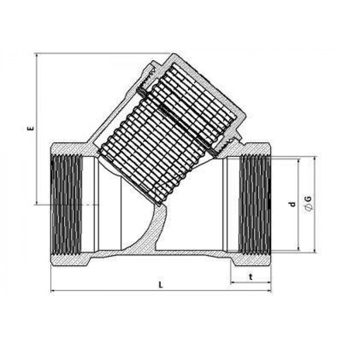 Mey İthalat® 2 1/2 Filtre Pislik Tutucu Pirinç