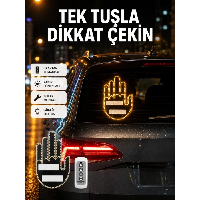 Mey İthalat® 2025 Orijinal LED El Park Uyarı Sistemi Uzaktan Kumandalı