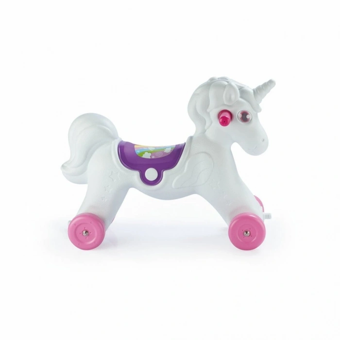 Mey İthalat® 2509 Tekerlekli Unicorn Sallanan At -Dolu