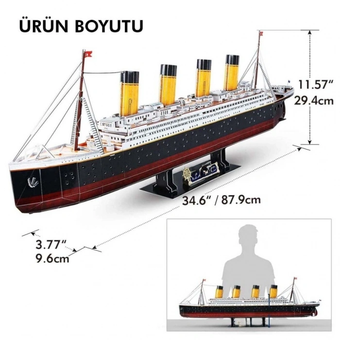 Mey İthalat® 266 Parça 3D Puzzle Led Işıklı