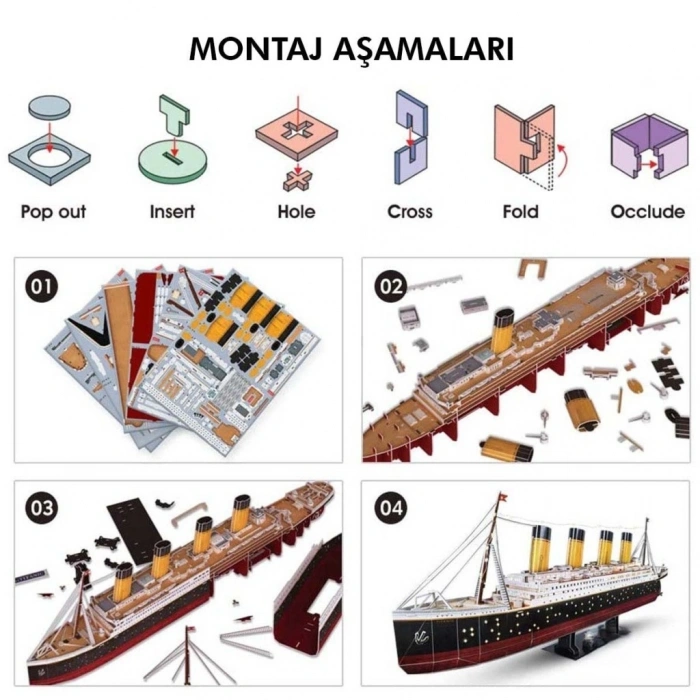Mey İthalat® 266 Parça 3D Puzzle Led Işıklı