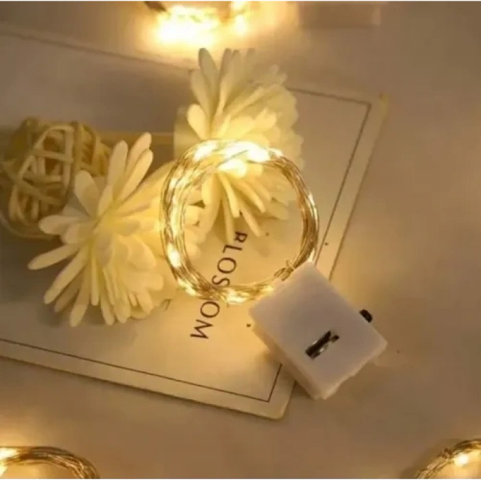 Mey İthalat® 2m Pilli Peri Led Beyaz Işık
