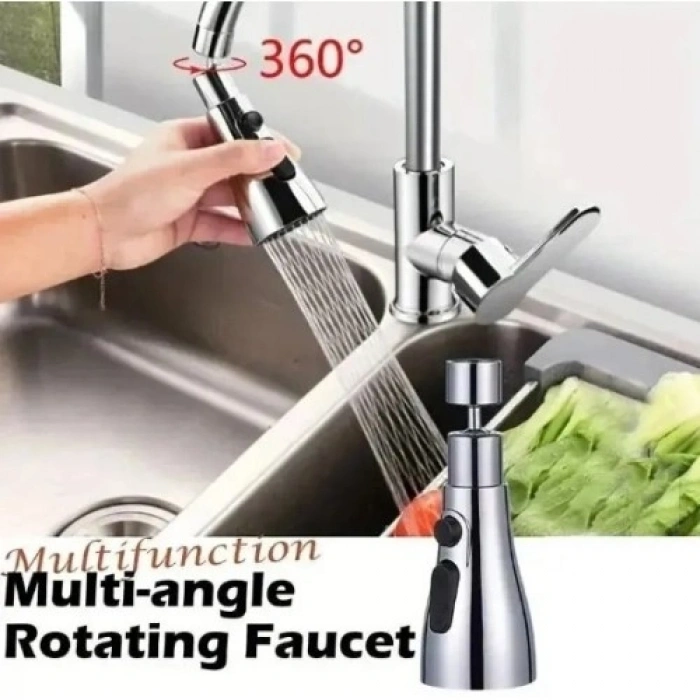 Mey İthalat® 3 Fonksiyonlu Metalik Musluk Başlığı