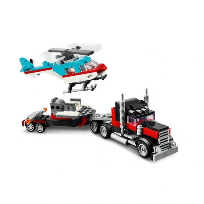 Mey İthalat® 31146  ® Creator 3’ü1 arada Helikopterli Açık Kasa Kamyon 270 parça +7 yaş