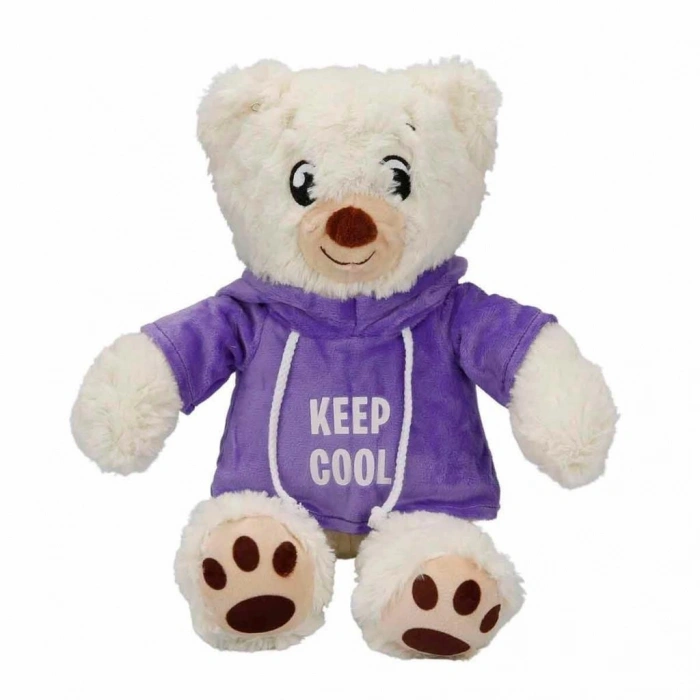 Mey İthalat® 3192 Kapüşonlu Peluş Ayı 30 cm -