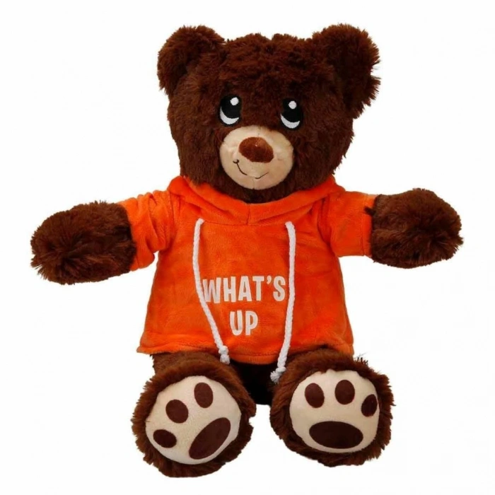 Mey İthalat® 3192 Kapüşonlu Peluş Ayı 30 cm -