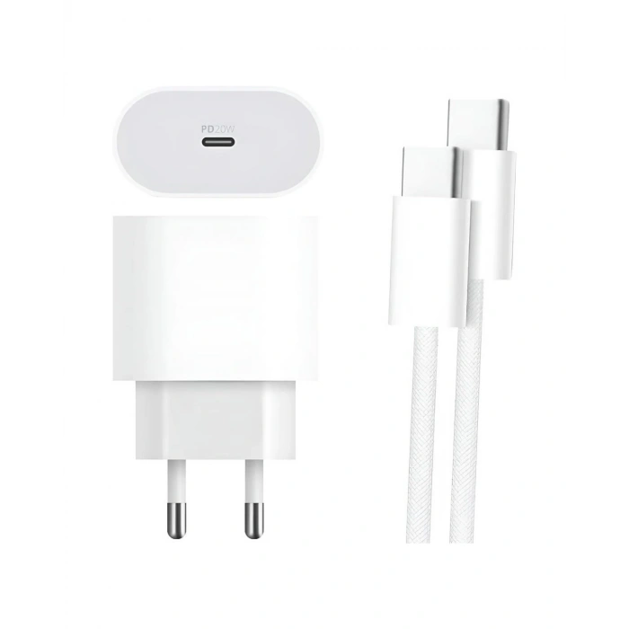 Mey İthalat® 35W USB-C Hızlı Şarj Adaptörü Type-C to C Kablo Seti
