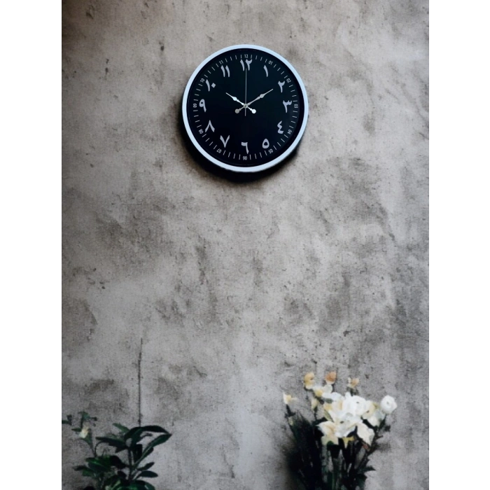 Mey İthalat® 36 Cm Arapça Rakamlı Dekoratif Duvar Saati