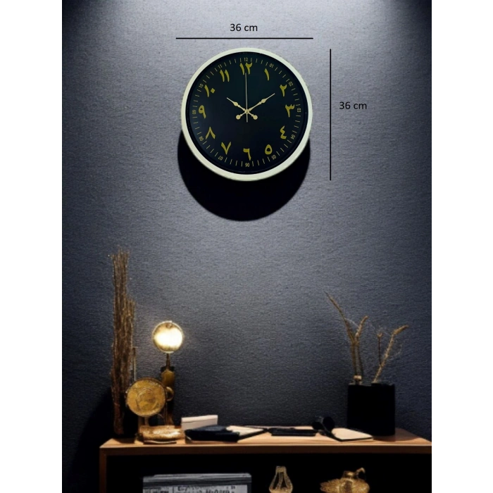 Mey İthalat® 36 Cm Arapça Rakamlı Duvar Saati