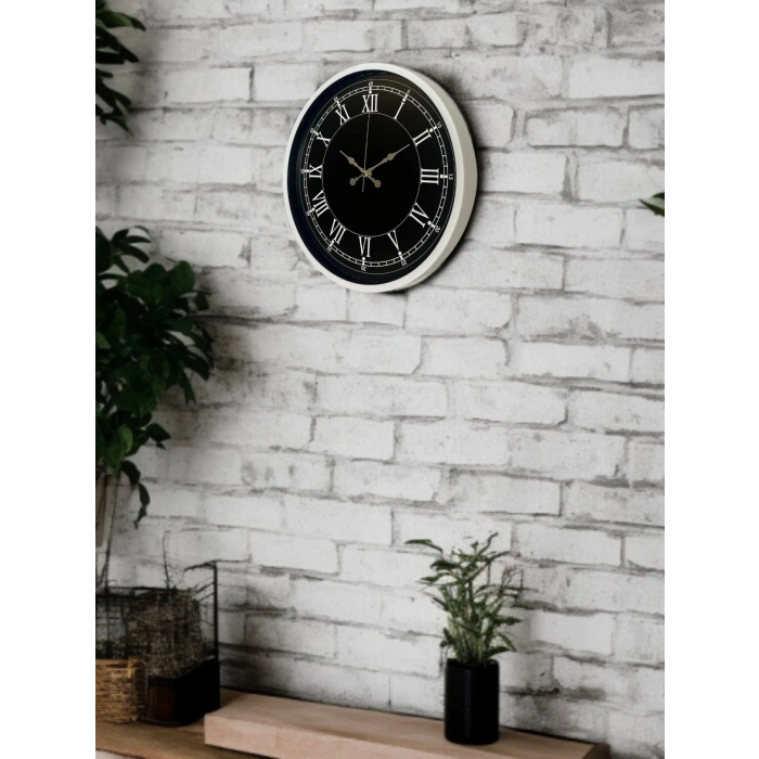 Mey İthalat® 36 Cm Beyaz Dekoratif Duvar Saati