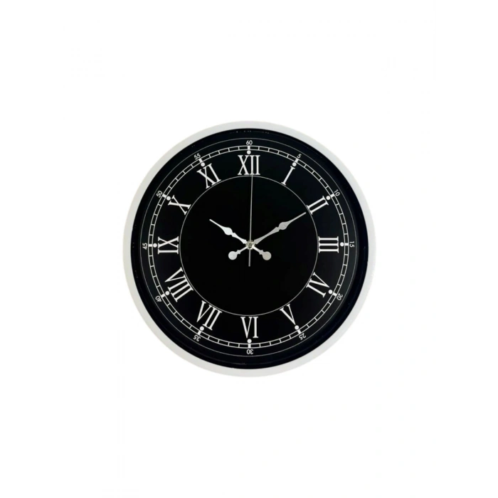 Mey İthalat® 36 Cm Beyaz Dekoratif Duvar Saati