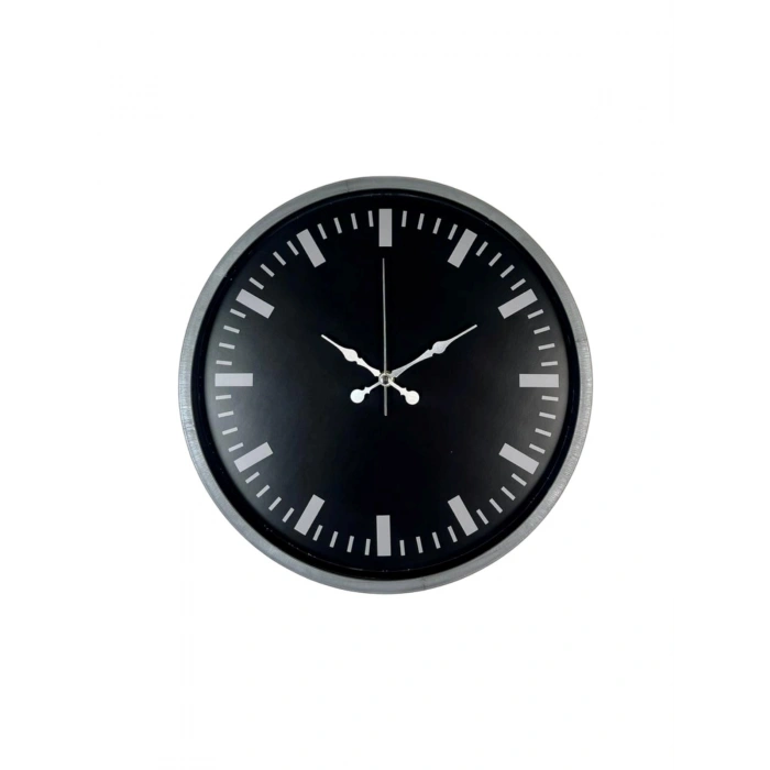 Mey İthalat® 36 Cm Gri Dekoratif Duvar Saati