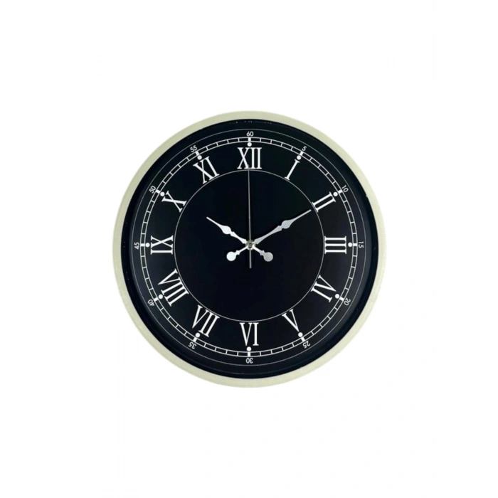 Mey İthalat® 36 Cm Krem Dekoratif Duvar Saati