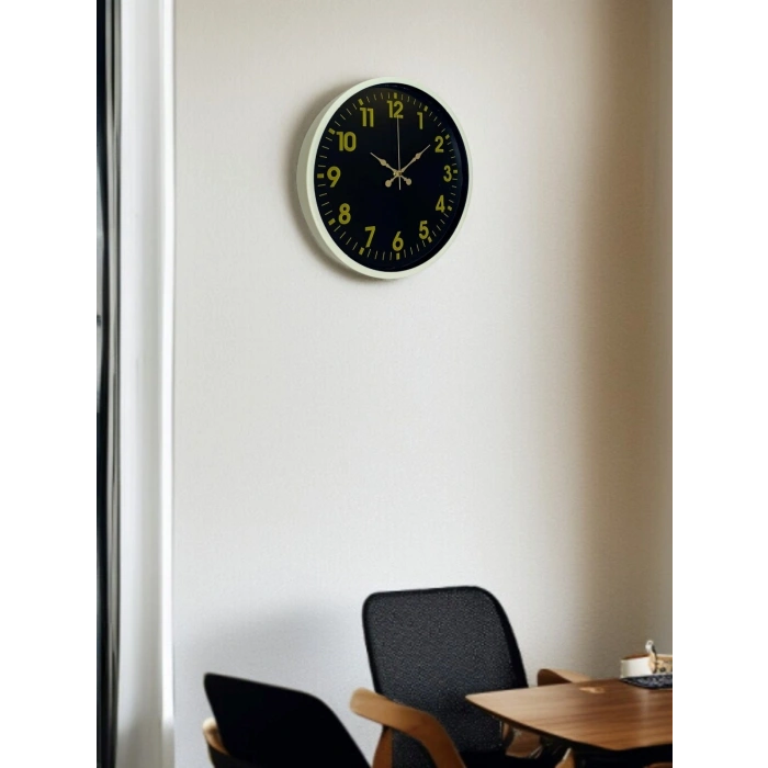 Mey İthalat® 36 Cm Krem Gold Rakamlı Duvar Saati