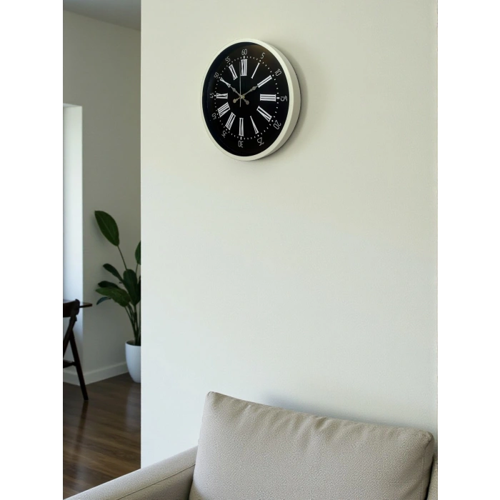 Mey İthalat® 36 Cm Krem Modern Duvar Saati