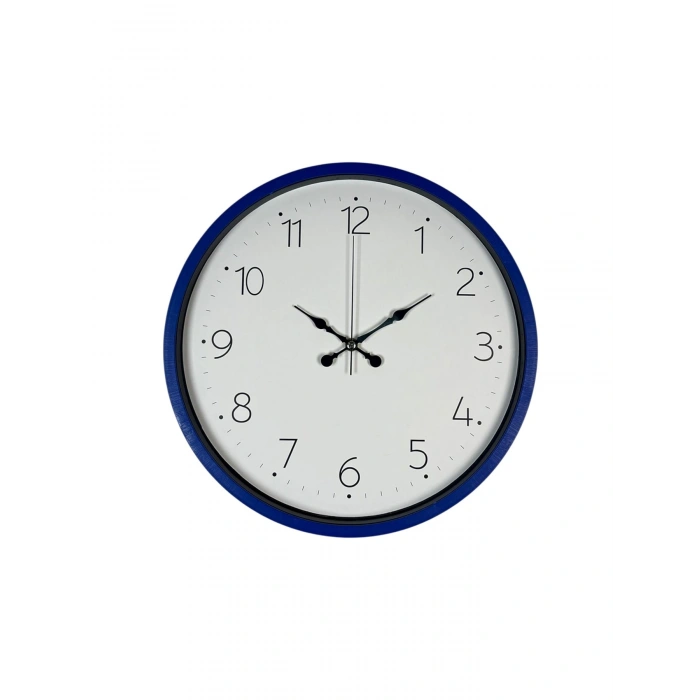 Mey İthalat® 36 Cm Lacivert Dekoratif Duvar Saati