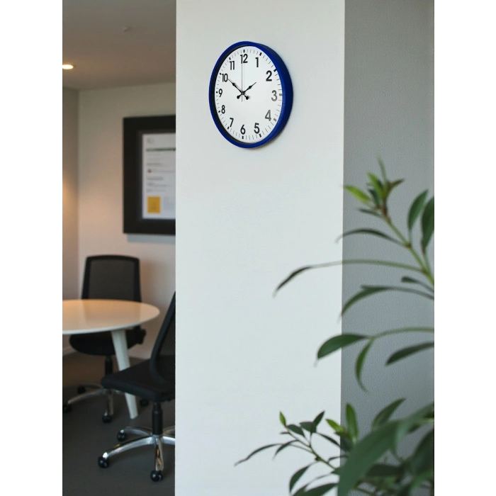 Mey İthalat® 36 Cm Lacivert Standart Duvar Saati