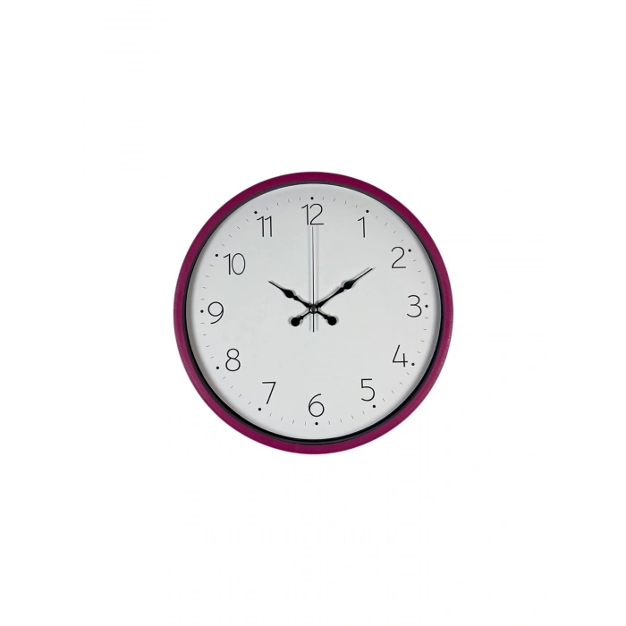 Mey İthalat® 36 Cm Pembe Standart Duvar Saati
