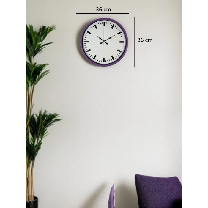 Mey İthalat® 36 Cm Sade Standart Duvar Saati
