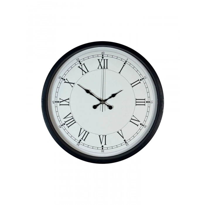 Mey İthalat® 36 Cm Siyah Asil Roma Rakamlı Duvar Saati