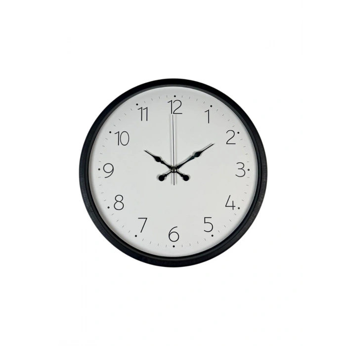 Mey İthalat® 36 Cm Siyah Dekoratif Duvar Saati
