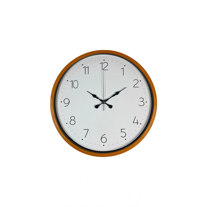 Mey İthalat® 36 Cm Turuncu Dekoratif Duvar Saati
