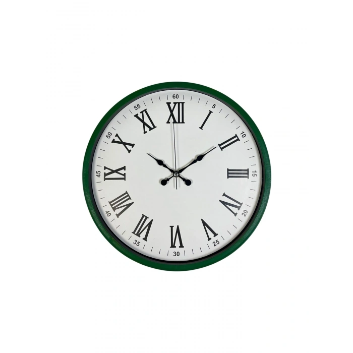 Mey İthalat® 36 Cm Yeşil Roma Rakamlı Duvar Saati