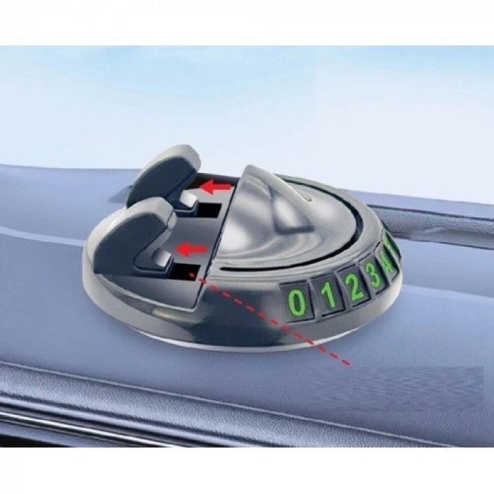 Mey İthalat® 360° Dönebilen Yapışkanlı Numaratörlü Araç Telefon Tutucu