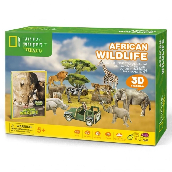Mey İthalat® 3D Puzzle Afrika Yaban Hayatı
