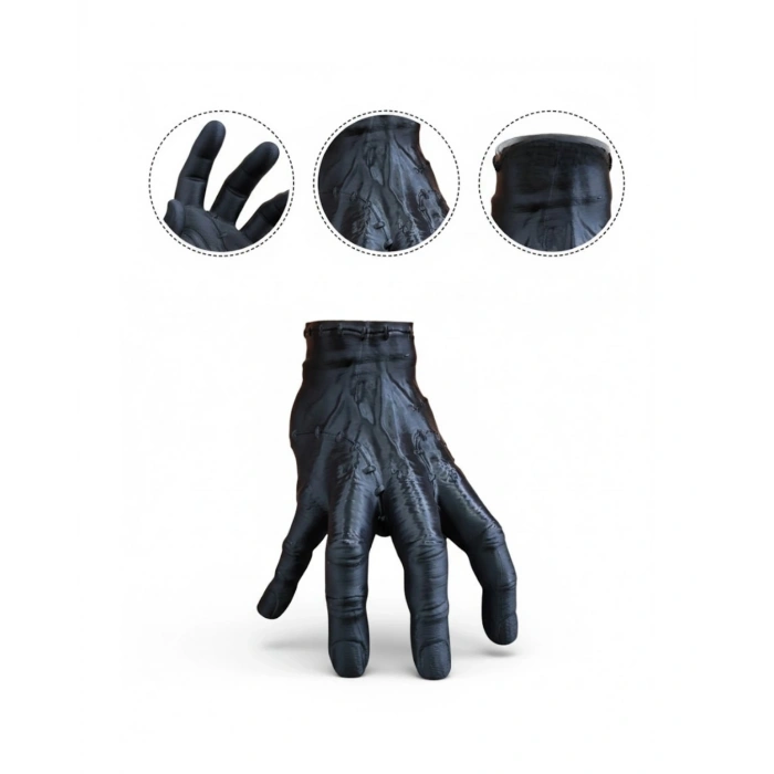 Mey İthalat® 3D Siyah El Dekoratif Heykel 27x22 cm Büyük Boy Modern Tasarım