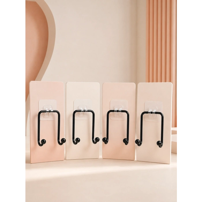 Mey İthalat® 4lü Yapışkanlı Askı Seti Mutfak Banyo ve Ev İçin Duvar Askısı