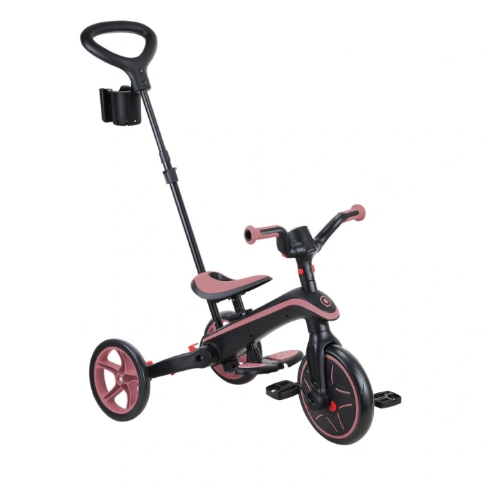 Mey İthalat® 4in1 Katlanabilir Bisiklet Koyu Pastel Pembe