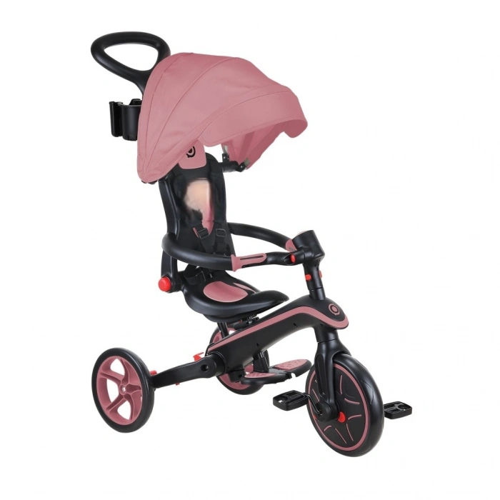 Mey İthalat® 4in1 Katlanabilir Bisiklet Koyu Pastel Pembe