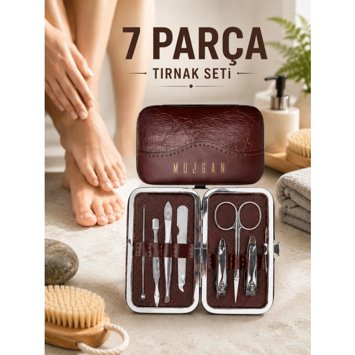 Mey İthalat® 7 Parça Çelik Manikür Pedikür Seti