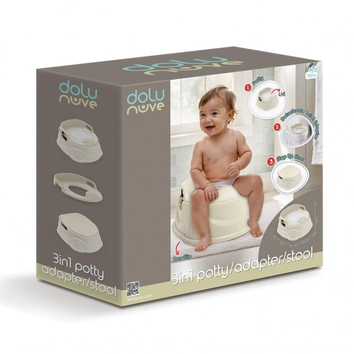 Mey İthalat® 7182 Lazımlık Adaptör Basamak Relax Bej -Dolu Oyuncak