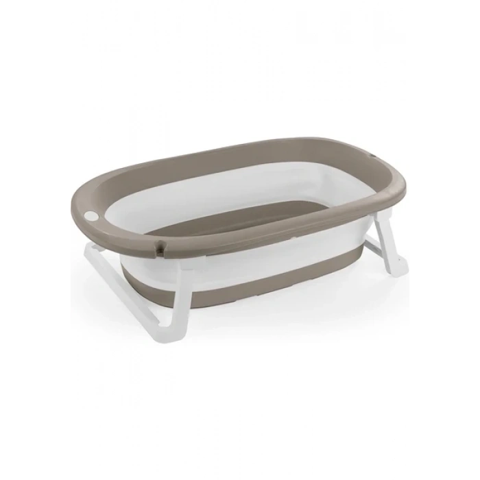 Mey İthalat® 7273 KATLANABİLİR ÜÇLÜ BEBEK BANYO SETİ STONE GRİ