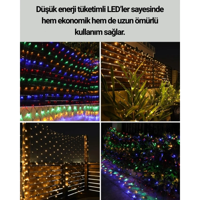 Mey İthalat® 8 Modlu LED Işık Zinciri İç Mekan Dekoratif Aydınlatma