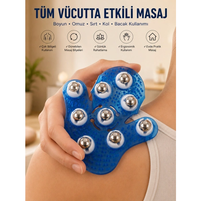 Mey İthalat® 9 BİLYELİ MASAJ ELDİVENİ