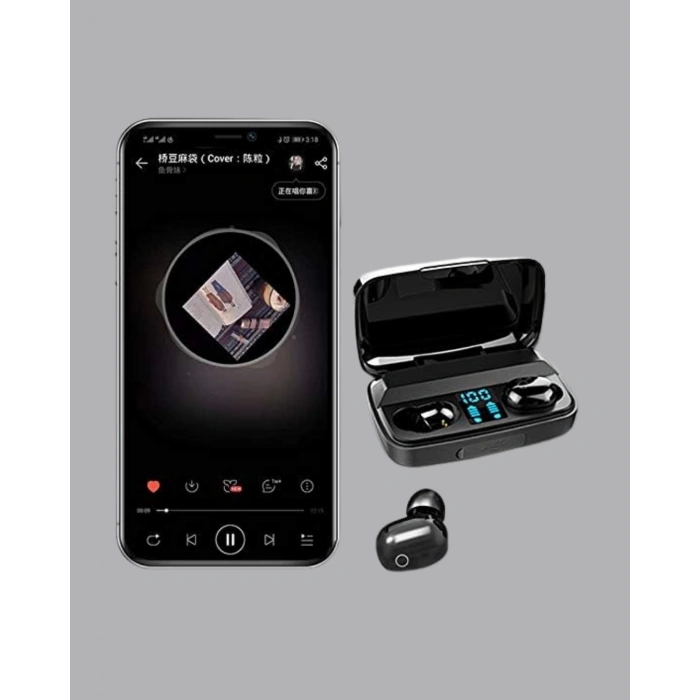 Mey İthalat® A10s TWS Bluetooth 5.0 Kulaklık – Powerbank’li Şarj Kutusu, Dokunmatik Kontrol, Gerçek Stereo