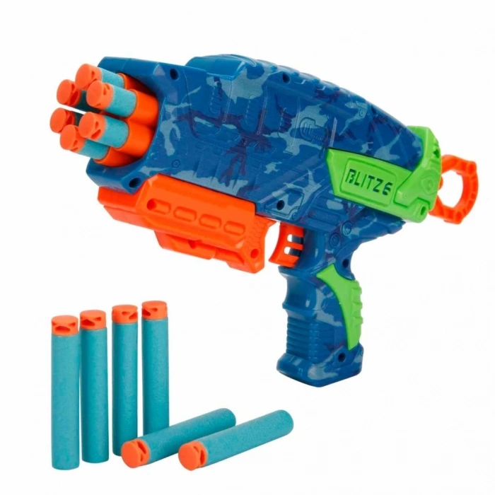 Mey İthalat®  Air Warriors Blitz-6 12 li Sünger Dart Atan Silah 28 cm