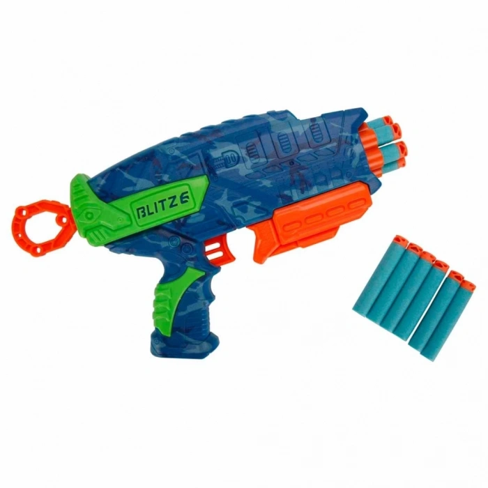 Mey İthalat®  Air Warriors Blitz-6 12 li Sünger Dart Atan Silah 28 cm