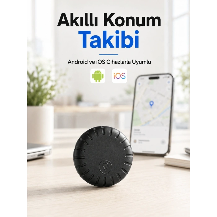 Mey İthalat® Akıllı GPS Takip Cihazı Android ve iOS Uyumlu 2 Yıl Pil Ömürlü Mini Konum Bulucu