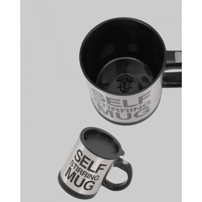 Mey İthalat® Akıllı Kendi Kendini Karıştıran Termal Kupa – Paslanmaz Çelik