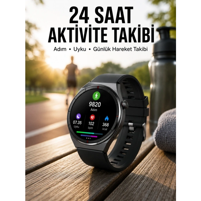 Mey İthalat® Akıllı Saat Bluetooth Bağlantılı Amoled Ekran Uyku ve Sağlık Takibi Yeni Nesil
