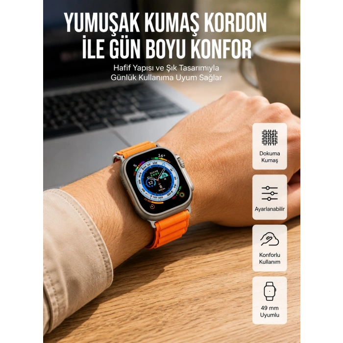 Mey İthalat® Akıllı Saat Ultra Android & İOS Uyumlu Arama Bildirim Özellikli