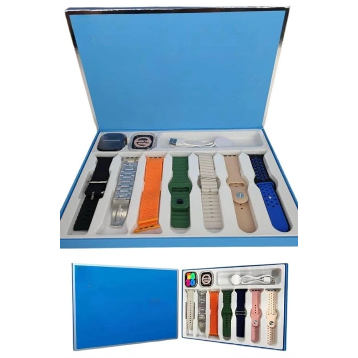 Mey İthalat® Akıllı Saat Unisex Akıllı Saat Çoklu Kordon Seçeneği Çelik Kordon Plastik Kordon Yeni Nesil