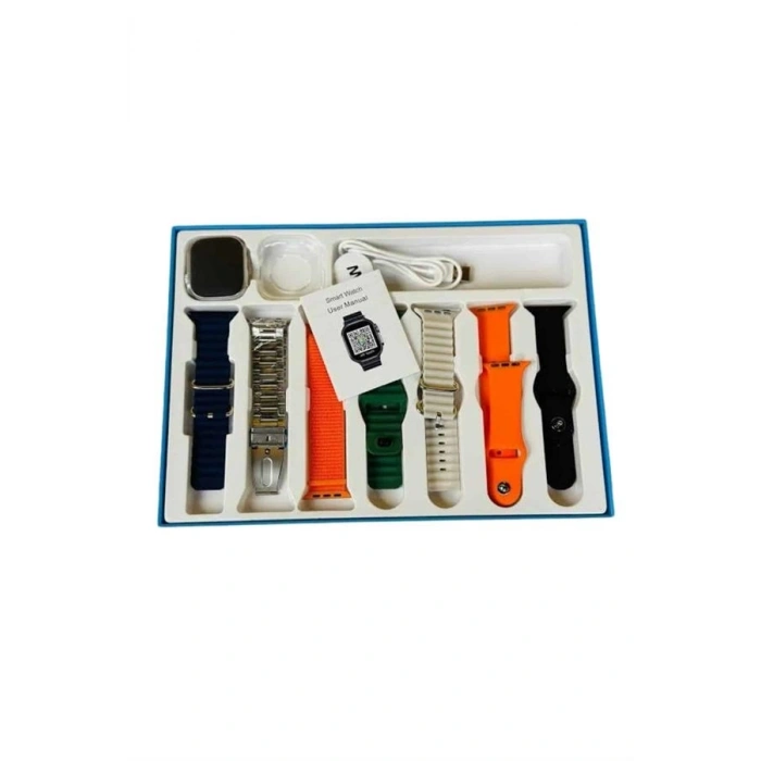 Mey İthalat® Akıllı Saat Unisex Akıllı Saat Çoklu Kordon Seçeneği Çelik Kordon Plastik Kordon Yeni Nesil