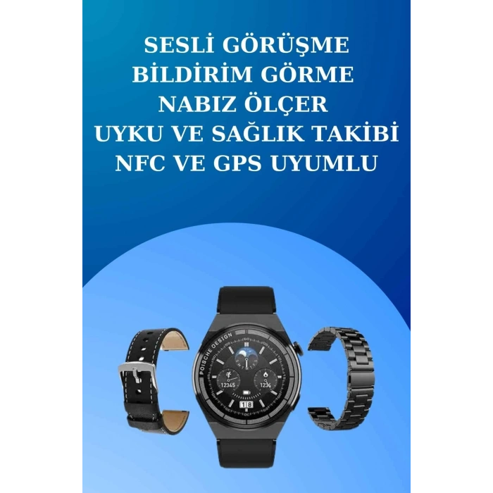 Mey İthalat® Akıllı Saat ve Kulaklık Seti Dokunmatik Ekran 5.0 Bluetooth Bağlantılı Sesli Görüşme