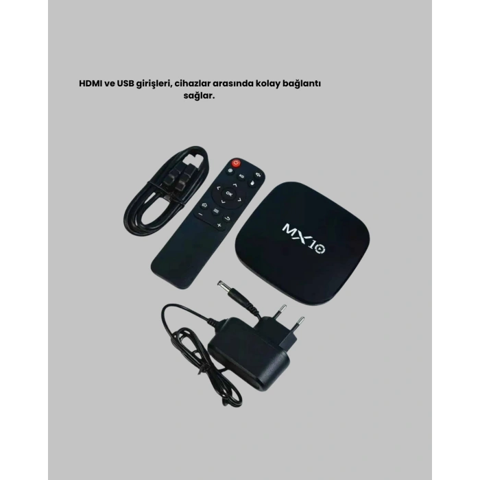 Mey İthalat® Android 4K TV Box – Wi-Fi, Bluetooth, Dolby Ses, 60 FPS Ultra HD